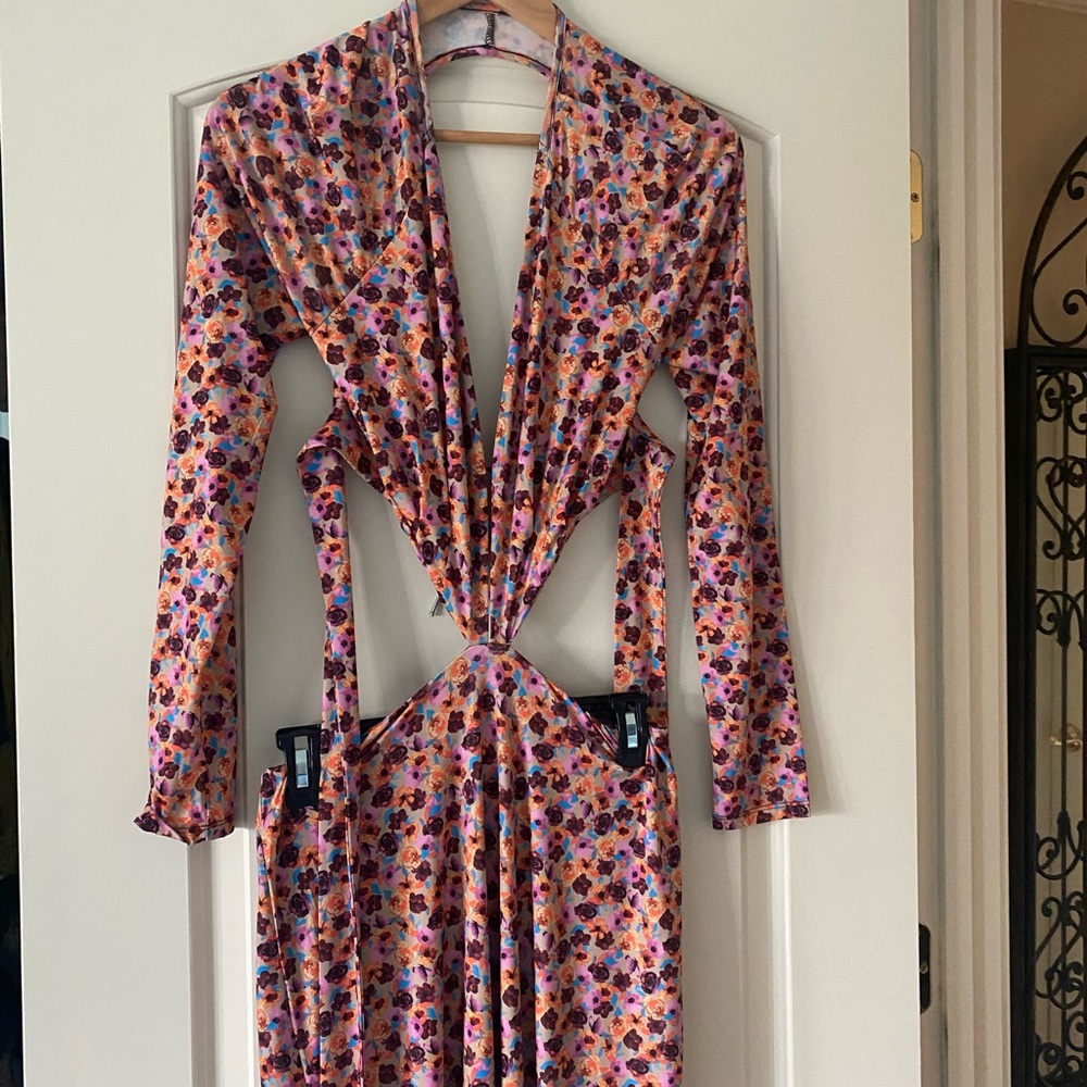 AFRM cutout flower dress